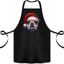 Christmas British Bulldog Xmas Dog Union Jack Cotton Apron 100% Organic Black