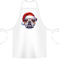 Christmas British Bulldog Xmas Dog Union Jack Cotton Apron 100% Organic White