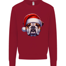 Christmas British Bulldog Xmas Dog Union Jack Kids Sweatshirt Jumper Red
