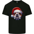 Christmas British Bulldog Xmas Dog Union Jack Kids T-Shirt Childrens Black