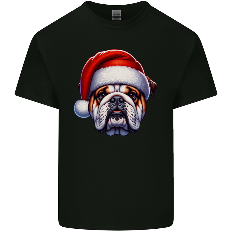 Christmas British Bulldog Xmas Dog Union Jack Kids T-Shirt Childrens Black