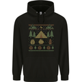 Christmas Camping Xmas Tent Funny Childrens Kids Hoodie Black