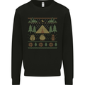 Christmas Camping Xmas Tent Funny Mens Sweatshirt Jumper Black
