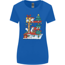 Christmas Cat House Funny Winter Xmas Womens Wider Cut T-Shirt Royal Blue