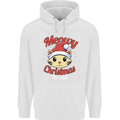 Christmas Cat Meowy Funny Christmas Childrens Kids Hoodie White