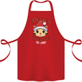 Christmas Cat Meowy Funny Christmas Cotton Apron 100% Organic Red