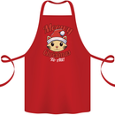 Christmas Cat Meowy Funny Christmas Cotton Apron 100% Organic Red