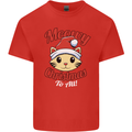 Christmas Cat Meowy Funny Christmas Kids T-Shirt Childrens Red