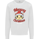 Christmas Cat Meowy Funny Christmas Mens Sweatshirt Jumper White