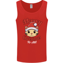 Christmas Cat Meowy Funny Christmas Mens Vest Tank Top Red