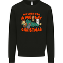Christmas Cat Meowy Funny Christmas Tree Chaos Mens Sweatshirt Jumper Black