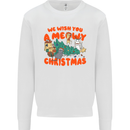 Christmas Cat Meowy Funny Christmas Tree Chaos Mens Sweatshirt Jumper White