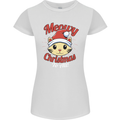 Christmas Cat Meowy Funny Christmas Womens Petite Cut T-Shirt White