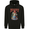 Christmas Cat Meowy Xmas Funny Childrens Kids Hoodie Black