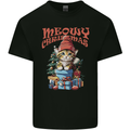 Christmas Cat Meowy Xmas Funny Kids T-Shirt Childrens Black