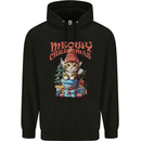 Christmas Cat Meowy Xmas Funny Mens 80% Cotton Hoodie Black