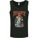 Christmas Cat Meowy Xmas Funny Mens Vest Tank Top Black
