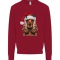 Christmas Cocker Spaniel Xmas Dog Kids Sweatshirt Jumper Red