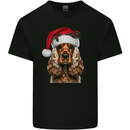 Christmas Cocker Spaniel Xmas Dog Kids T-Shirt Childrens Black