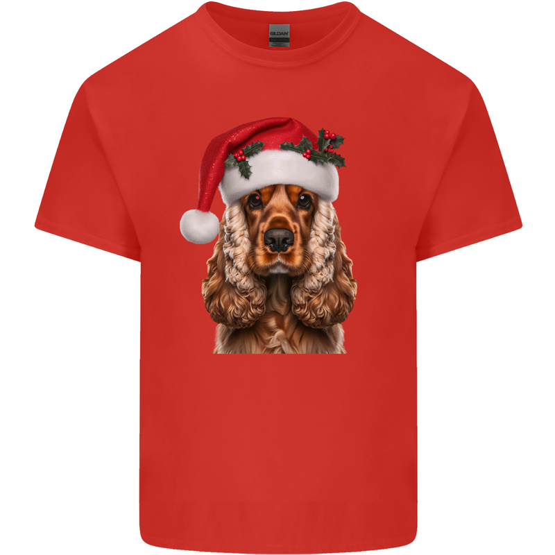 Christmas Cocker Spaniel Xmas Dog Kids T-Shirt Childrens Red