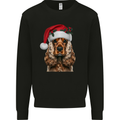 Christmas Cocker Spaniel Xmas Dog Mens Sweatshirt Jumper Black
