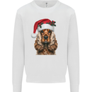 Christmas Cocker Spaniel Xmas Dog Mens Sweatshirt Jumper White