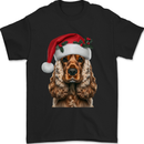 Christmas Cocker Spaniel Xmas Dog Mens T-Shirt 100% Cotton Black