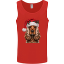 Christmas Cocker Spaniel Xmas Dog Mens Vest Tank Top Red