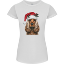 Christmas Cocker Spaniel Xmas Dog Womens Petite Cut T-Shirt White
