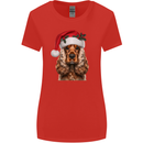 Christmas Cocker Spaniel Xmas Dog Womens Wider Cut T-Shirt Red