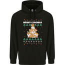 Christmas Corgi Dog Tree Xmas Mens 80% Cotton Hoodie Black