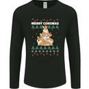 Christmas Corgi Dog Tree Xmas Mens Long Sleeve T-Shirt Black