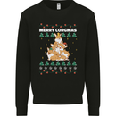 Christmas Corgi Dog Tree Xmas Mens Sweatshirt Jumper Black