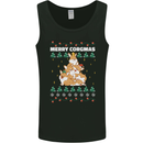 Christmas Corgi Dog Tree Xmas Mens Vest Tank Top Black