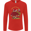 Christmas Crypto Bull Xmas Cryptocurrency Mens Long Sleeve T-Shirt Red