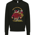 Christmas Crypto Bull Xmas Cryptocurrency Mens Sweatshirt Jumper Black
