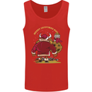 Christmas Crypto Bull Xmas Cryptocurrency Mens Vest Tank Top Red