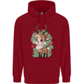 Christmas Cute Reindeer Xmas Childrens Kids Hoodie Red