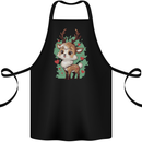 Christmas Cute Reindeer Xmas Cotton Apron 100% Organic Black