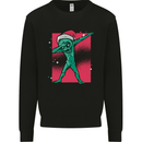 Christmas Dabbing Alien Xmas UFO Kids Sweatshirt Jumper Black