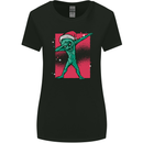 Christmas Dabbing Alien Xmas UFO Womens Wider Cut T-Shirt Black