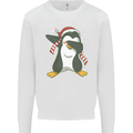 Christmas Dabbing Penguin Funny Xmas Kids Sweatshirt Jumper White