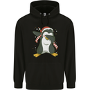 Christmas Dabbing Penguin Funny Xmas Mens 80% Cotton Hoodie Black