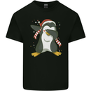 Christmas Dabbing Penguin Funny Xmas Mens Cotton T-Shirt Tee Top Black