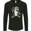 Christmas Dabbing Penguin Funny Xmas Mens Long Sleeve T-Shirt Black
