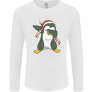 Christmas Dabbing Penguin Funny Xmas Mens Long Sleeve T-Shirt White