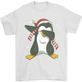 Christmas Dabbing Penguin Funny Xmas Mens T-Shirt 100% Cotton White