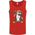 Christmas Dabbing Penguin Funny Xmas Mens Vest Tank Top Red
