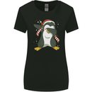 Christmas Dabbing Penguin Funny Xmas Womens Wider Cut T-Shirt Black