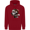 Christmas Dalmatian Dog Wearing a Xmas Hat Childrens Kids Hoodie Red